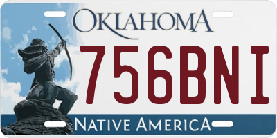 OK license plate 756BNI