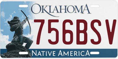 OK license plate 756BSV