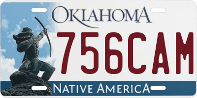 OK license plate 756CAM