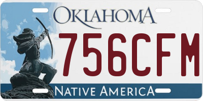 OK license plate 756CFM