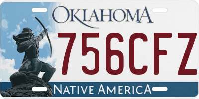 OK license plate 756CFZ