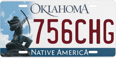 OK license plate 756CHG