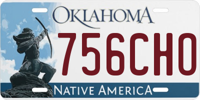 OK license plate 756CHO