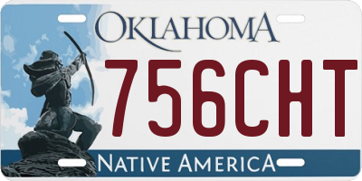 OK license plate 756CHT