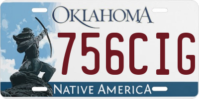 OK license plate 756CIG