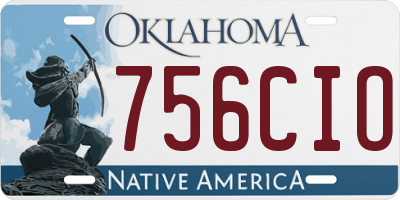 OK license plate 756CIO