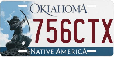 OK license plate 756CTX