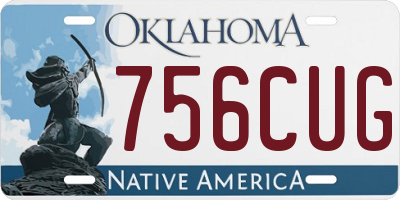 OK license plate 756CUG