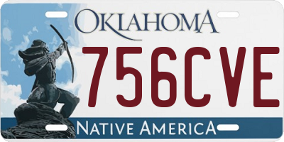 OK license plate 756CVE