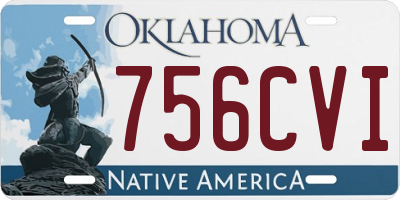 OK license plate 756CVI