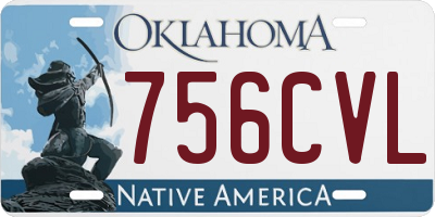 OK license plate 756CVL