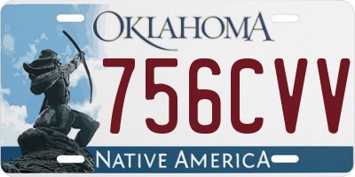 OK license plate 756CVV