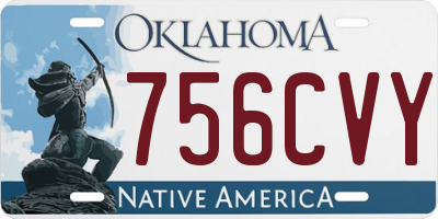 OK license plate 756CVY