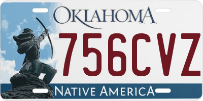OK license plate 756CVZ