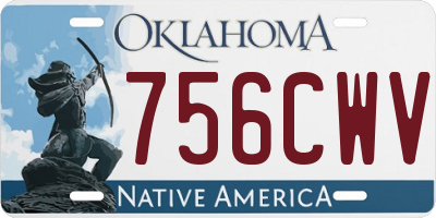 OK license plate 756CWV