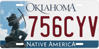 OK license plate 756CYV