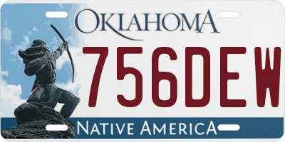 OK license plate 756DEW