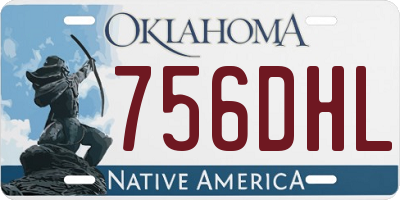 OK license plate 756DHL