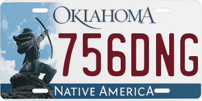 OK license plate 756DNG
