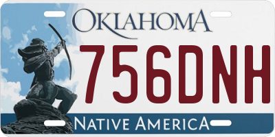 OK license plate 756DNH