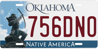 OK license plate 756DNO