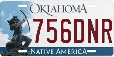 OK license plate 756DNR