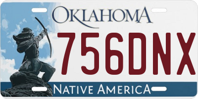 OK license plate 756DNX