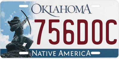 OK license plate 756DOC