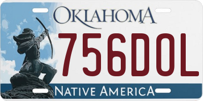 OK license plate 756DOL