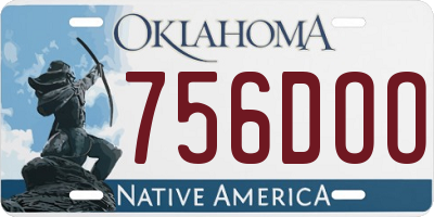 OK license plate 756DOO