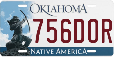 OK license plate 756DOR