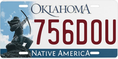 OK license plate 756DOU