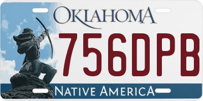 OK license plate 756DPB