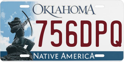 OK license plate 756DPQ