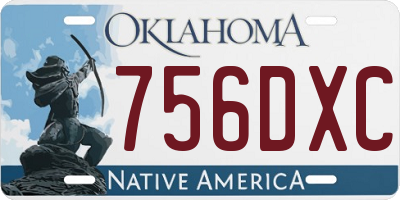 OK license plate 756DXC