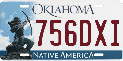 OK license plate 756DXI