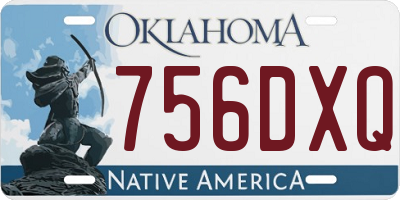 OK license plate 756DXQ