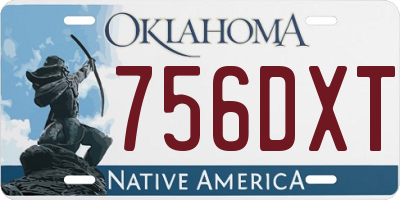 OK license plate 756DXT