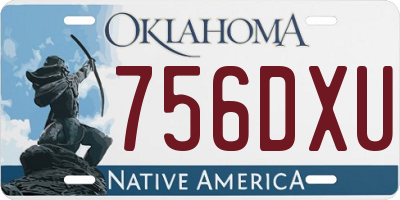 OK license plate 756DXU