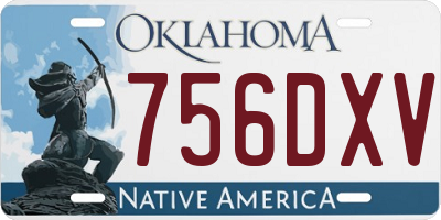 OK license plate 756DXV