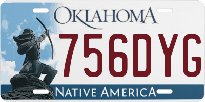 OK license plate 756DYG