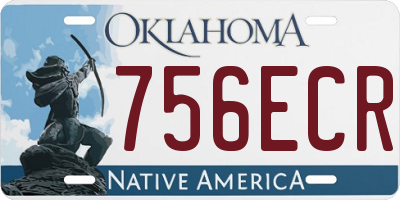 OK license plate 756ECR