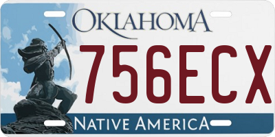 OK license plate 756ECX