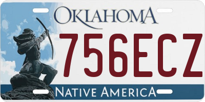 OK license plate 756ECZ