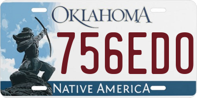 OK license plate 756EDO