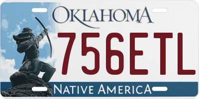 OK license plate 756ETL