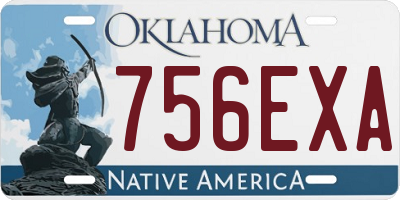 OK license plate 756EXA