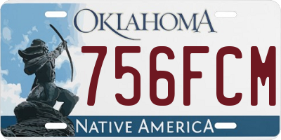OK license plate 756FCM