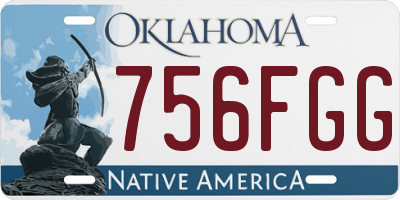 OK license plate 756FGG