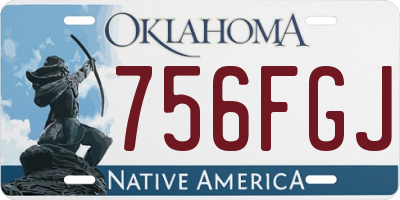 OK license plate 756FGJ
